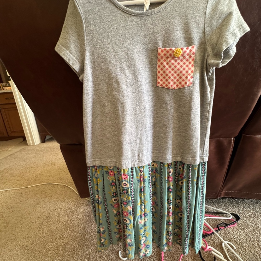 Matilda Jane Gray and Blue Casual Dress